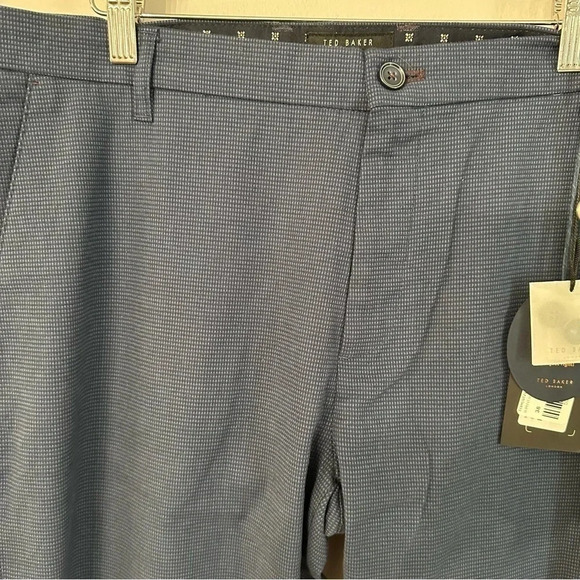 Ted Baker London Slim Fit Semi Plain Trouser Navy Size 38R Men's NWT - Picture 3 of 12